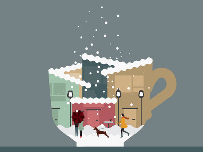 Winter | Illustration adobe art direction challenge concept design editorial editorial design flat flat design graphic graphic design icon idea illustration illustrator shape shot vector