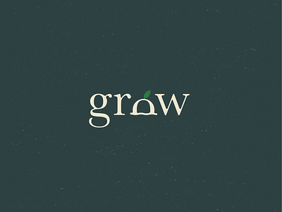 grow adobe brand branding custom type grow growth illustration illustrator leaf logo planted plants type typography