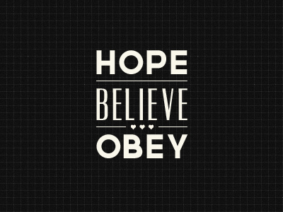 Hope Believe Obey brand