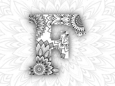 F - 36 Days of Type 36days 36daysoftype 36daysoftype f illustration intricate mandala patterns vector vector graphic vectorgraphics