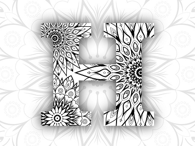 H - 36 Days of Type 36 days of type h 36days 36daysoftype 36daysoftype h adobe illustrator h letter h logo illustration intricate intricate patterns mandala patterns type typography vector vectorgraphics