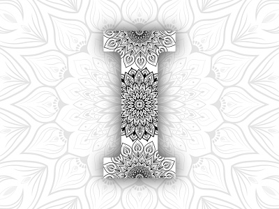 I - 36 Days of Type 36days 36daysoftype 36daysoftype i adobe illustrator illustration intricate intricate patterns mandala patterns type typography vector vectorgraphics