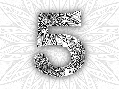 5 - 36 Days of Type 36daysoftype 36daysoftype05 mandala typography vector