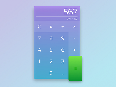 Daily UI 004 - Calculator calculator clean concept dailyui design gradient ui ux webdesign