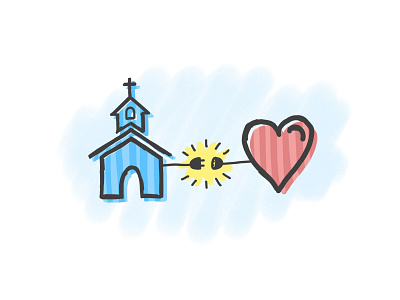 Are you plugged in? church doodle get involved heart plug plugged in sketch