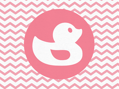 Little Ones - Ducky baby shower chevron icon illustration pattern rubber ducky