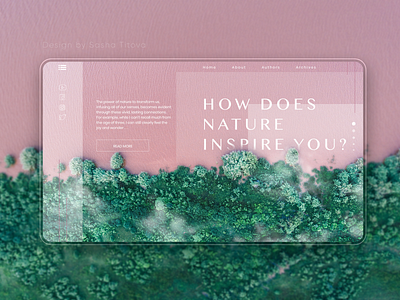 Nature Inspiration consept design landing page ui uiux uiux design web web concept web shot webdesign