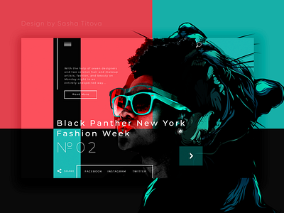 Black Panther Fashion Week consept design graphic design landing page ui uiux uiux design ux web web concept web shot webdesign webdesigner