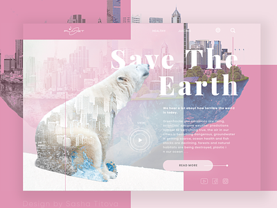 Let's Save the Earth Together branding consept design first shot graphic design landing page ui uiux uiux design ux web web concept web shot webdesign webdesigner