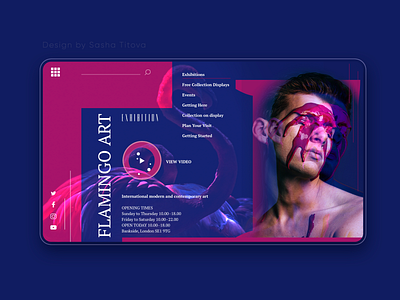 Flamingo Art Exhibition Concept