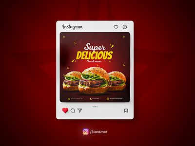 Burger AD design banner food ad design social media ad design social media post design