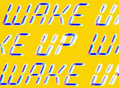 Wake Up Call alarm clock digital good morning handdrawn handlettered handlettering lettering type typography wake up