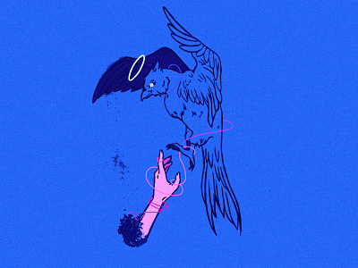 Fate animals bird blue characterdesign digital digitalart illustration nature
