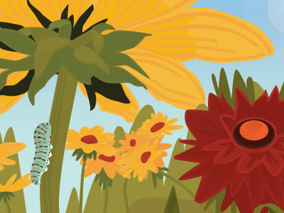 Garden Adventures graphic design illustration