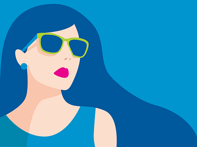 Blue Summer fashion graphic design illustration pop art