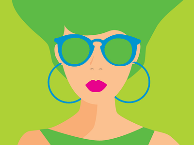 Green Summer fashion graphic design illustration pop art