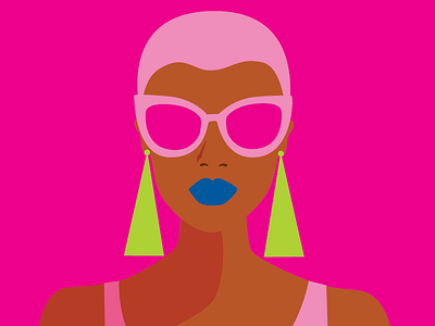 Pink Summer fashion graphic design illustration pop art