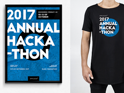 2017 Annual Hackathon circular map poster typography
