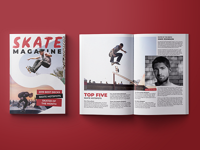 Skate Magazine Cover & Editorial Page Layout.