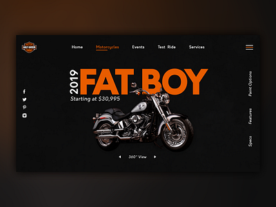 Harley Davidson Web Concept. design ui ux website
