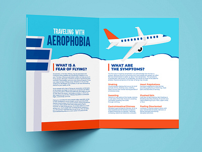 Traveling With Aerophobia Pamphlet art article branding cover design illustration illustrator indesign magazine typography vector