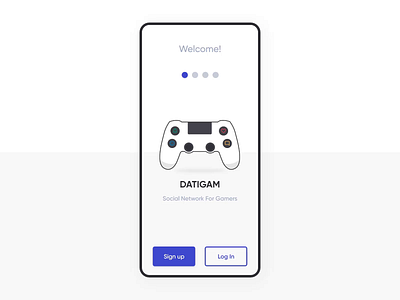 DatiGam - Start Page adobe xd animation app blizzard concept gamers mobile social ui ux