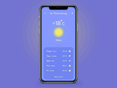 Daily Ui #037 - Weather adobe xd challenge mobile mobile app mockup weather