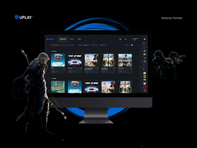 Uplay. Redesign Concept design gamers games redesign redesign concept software webdesign