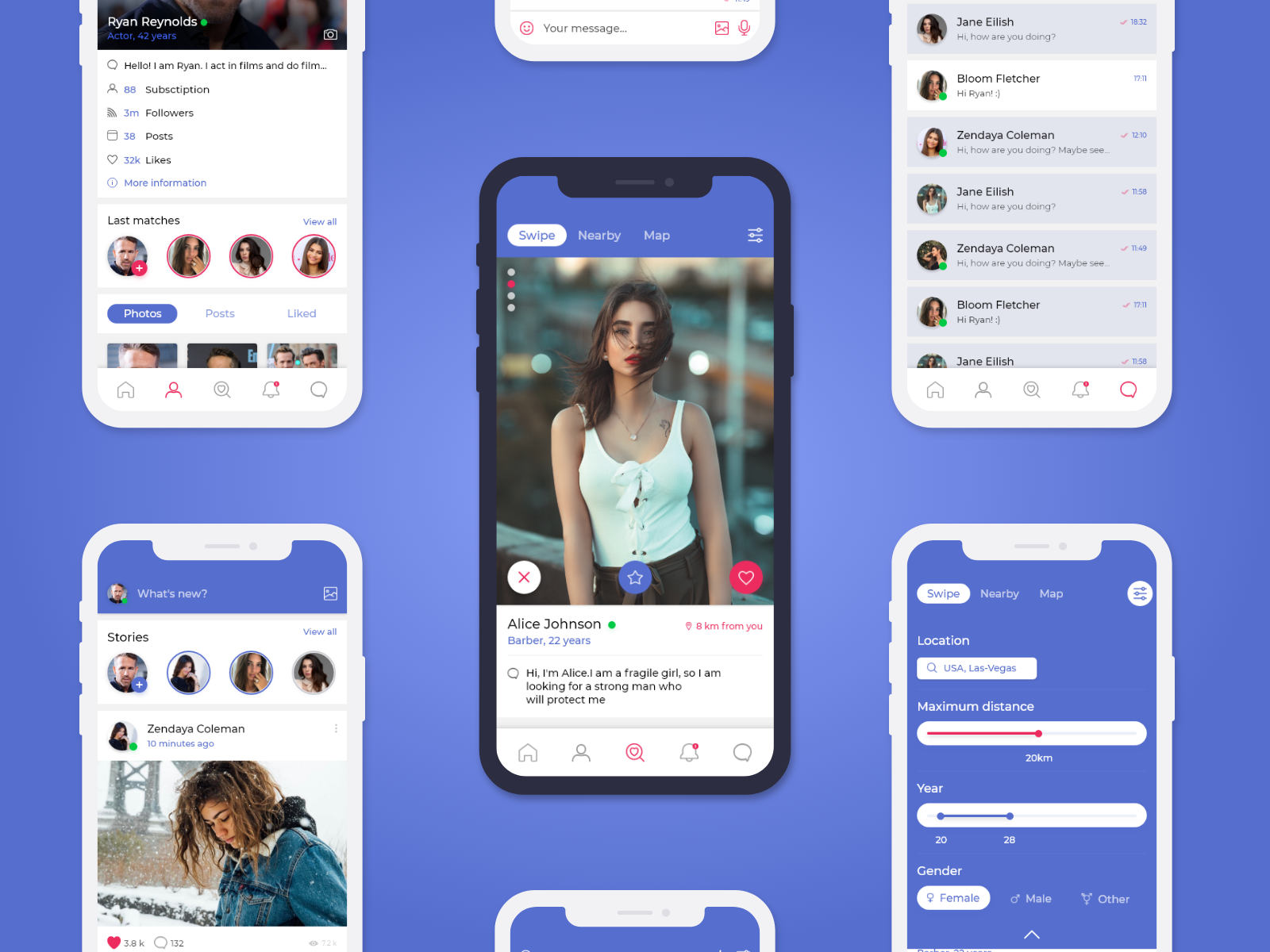 Facebook Dating app challenge by Alexandr Homyakov on Dribbble