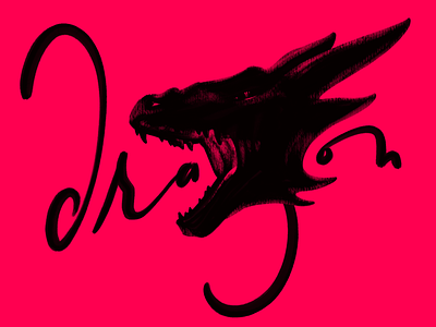 Dragon dragon hand drawn hand lettering illustration lettering type type art zodiac