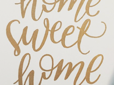 Home Sweet Home hand lettering hand type home lettering script sharpie