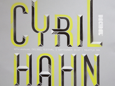 Cyril Hahn Poster custom type lettering poster spray paint type