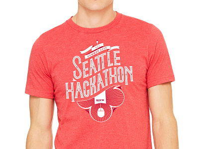 Redfin Hackathon Tee hackathon lettering seattle swag tee design typography