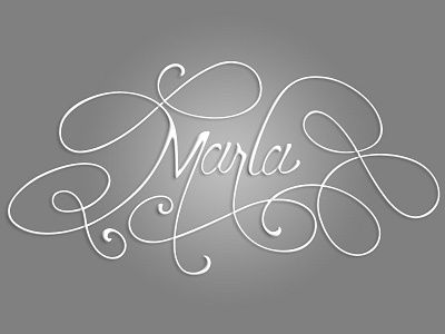 "Marla" doodle hand lettered lettering typography