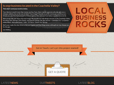 The Source Media Group Coachella Valley footer web design