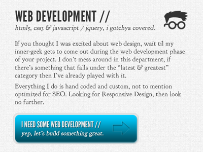 Web Development Service button cta icon ui website