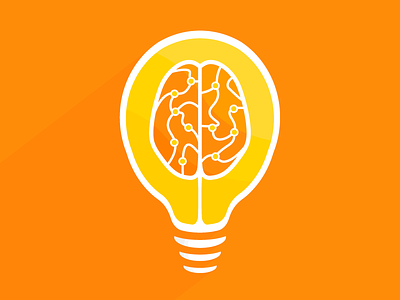 Brainy Lamp Logo brain brainy illustration lamp logo