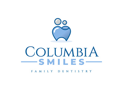 Columbia Smiles Family Dentistry Logo branding clean concept dentist dentist logo dentistry design logo logo design minimal modern logo vector