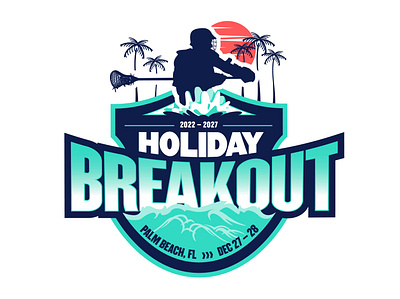 Concept 4 — Holiday Breakout Lacrosse Tournament branding clean concept creative design flat illustration lacrosse logo sports