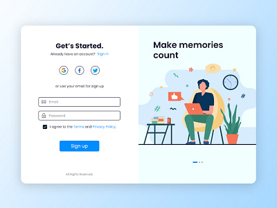 UI Design - Sign up Page