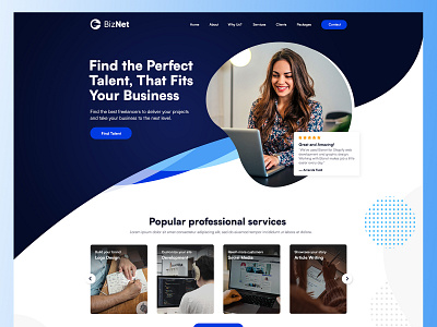BizNet Website branding design graphic design landing page ui ux website