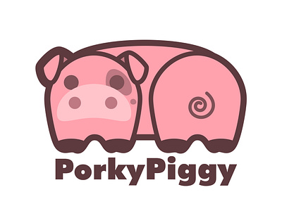 Porky Piggy - Cute Pig Logo