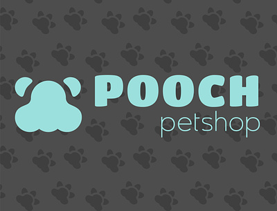 Pooch - Petshop Logo branding design dog doggy icon logo pet care pets vector
