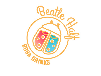 Beatle Half Boba Drink Shop Logo By Indriani On Dribbble