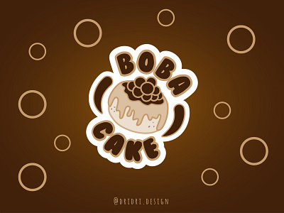 Boba Cake Logo