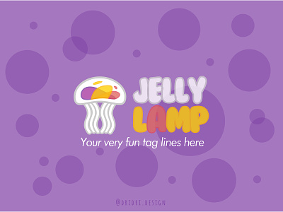 Jelly Lamp Logo branding cute design icon illustration jellyfish lamp post logo vector