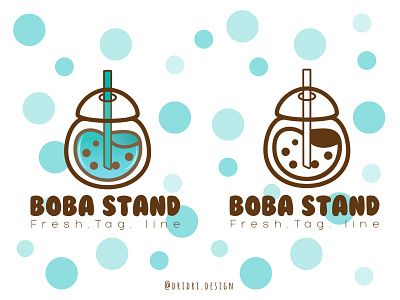 Boba Stand logo boba boba tea branding design icon illustration logo milk tea vector