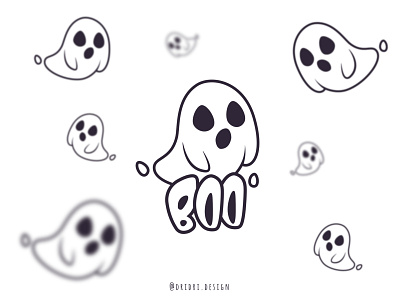 Boo Ghost Logo branding cute cute art cute cartoon daily logo design design ghost halloween icon illustration logo vector
