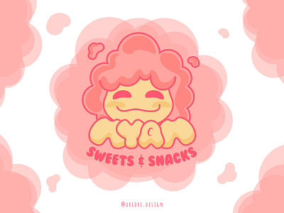 Myam - Cotton Candy Logo branding candy character character logo cotton candy design icon illustration logo mascot logo sweet tooth sweets typography vector