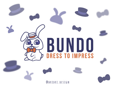 Bundo Fancy Fashion Logo bow tie branding dailylogochallenge graphic design icon logo rabbit logo top hat vector